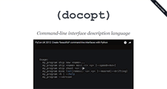 Desktop Screenshot of docopt.org