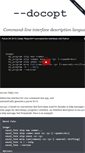 Mobile Screenshot of docopt.org