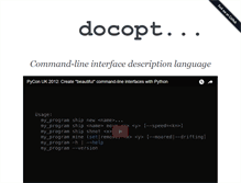 Tablet Screenshot of docopt.org